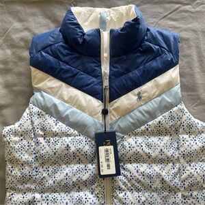 Polo Ralph Lauren Blue and White Puffer Vest